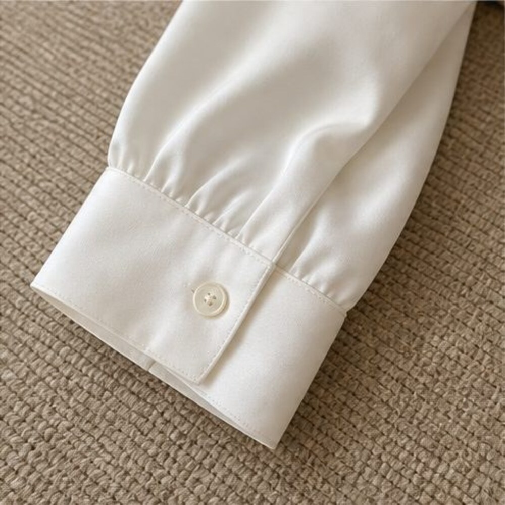 Ivory Button Blouse - Picture 5 of 6